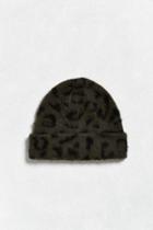 Urban Outfitters Uo Fuzzy Leopard Beanie