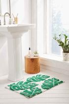 Urban Outfitters All Over Palm Bath Mat,green Multi,one Size