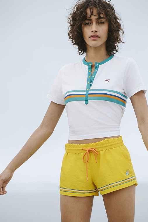 Urban Outfitters Fila + Uo Tina Logo Short,yellow,s