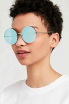 Urban Outfitters Mermaid Round Sunglasses,blue,one Size