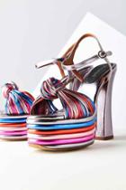 Urban Outfitters Jeffrey Campbell Harmony Heel,silver,9