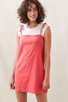Urban Outfitters Urban Renewal Remade Tie Shoulder Slip Dress,red,m