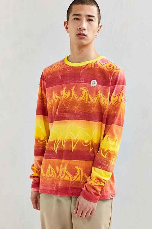 Urban Outfitters Mowgli Surf Hottie Long Sleeve Tee,red Multi,xl