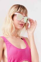 Urban Outfitters Carmen Oversized Cat-eye Sunglasses,blush,one Size