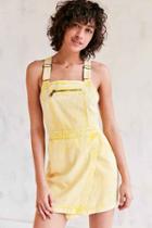 Urban Outfitters Bdg Jessy Wrap-front Overall Mini Dress,yellow,2