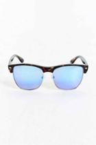 Urban Outfitters Large Half-frame Sunglasses,brown,one Size
