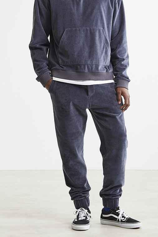 Urban Outfitters Uo Velour Jogger Pant,slate,s