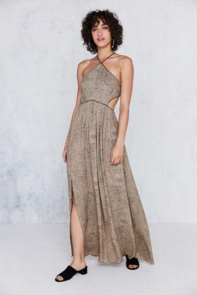 Urban Outfitters Silence + Noise Cecilia Strappy Y-neck Maxi Dress