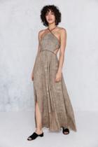 Urban Outfitters Silence + Noise Cecilia Strappy Y-neck Maxi Dress