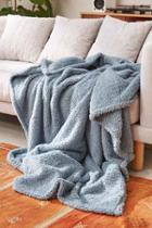 Urban Outfitters Amped Fleece Throw Blanket,slate,one Size