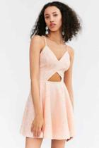 Urban Outfitters Kimchi Blue Cutout Lace Fit + Flare Dress,rose,0