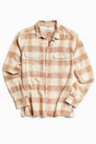 Urban Outfitters Uo Eliso Bleached Shadow Plaid Flannel Button-down Shirt