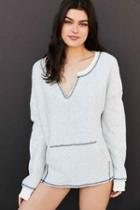Urban Outfitters Project Social T X Out From Under Beach Terry Pullover Sweatshirt,ivory,l