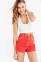 Urban Outfitters Bdg Camp High-rise Short,orange,28