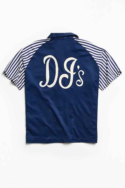 Urban Outfitters Vintage Dj's Bowling Shirt,blue,s/m