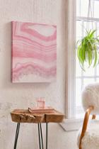 Urban Outfitters Emanuela Carratoni For Deny Sweet Pink Agate Canvas Wall Art,pink,20x24