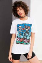 Urban Outfitters Truly Madly Deeply Skeleton Love Tee,white,l