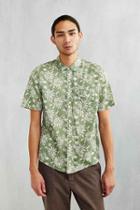 Urban Outfitters Cpo Hawaiian Floral Short-sleeve Button-down Shirt,sky,xs