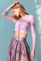 Out From Under Party Mesh Long Sleeve Top