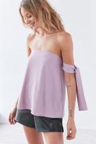 Urban Outfitters Silence + Noise Lovers Lane Off-the-shoulder Tie Top
