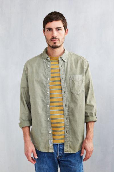 Urban Outfitters Cpo Garment Overdyed Oxford Button-down Shirt