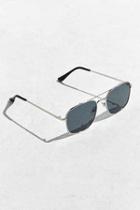 Urban Outfitters Square Aviator Sunglasses,black,one Size