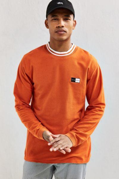 Urban Outfitters Stussy Reverse Terry Ringer Long Sleeve Tee