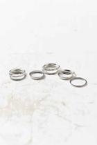 Urban Outfitters Simple Ring Pack,silver,s/m