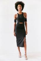 Urban Outfitters Finders Keepers Leon Cutout Cold Shoulder Bodycon Midi Dress