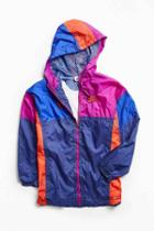 Urban Outfitters Vintage Nike Blue Purple Red '90s Prep Sport Windbreaker Jacket,purple Multi,one Size