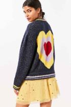 Urban Outfitters Ecote Icon Bomber Sweater,blue Multi,l