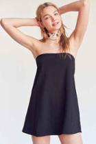 Urban Outfitters Silence + Noise Two-layer Ponte Strapless Romper,black,s
