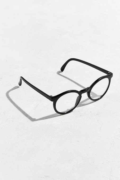 Urban Outfitters Plastic Round Readers,black,one Size