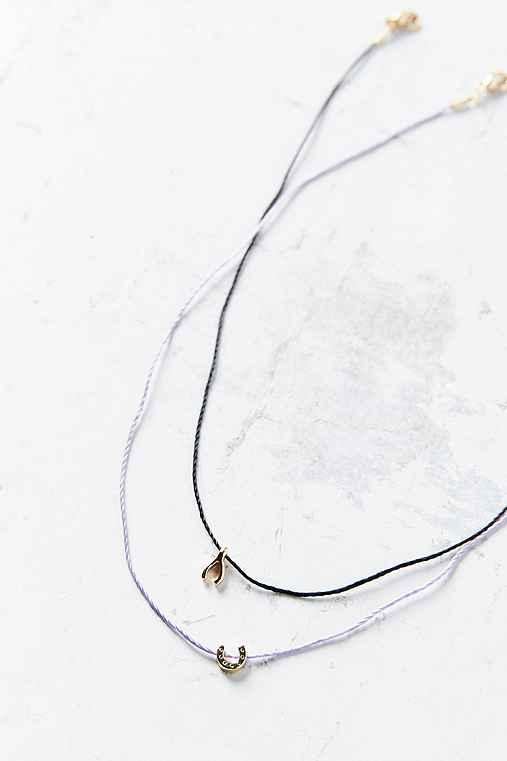 Urban Outfitters Icon Friendship Necklace Set,purple,one Size