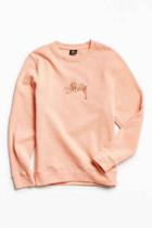 Urban Outfitters Stussy New Stock Crew Neck Sweatshirt,pink,xl