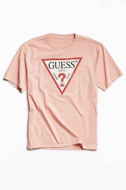 Urban Outfitters Guess Oversized Logo Tee,pink,xl