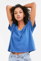 Urban Outfitters Bdg Cancel Out Scoopneck Tee,blue,xs