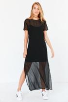 Urban Outfitters Silence + Noise Layered Mesh Maxi Slip Dress