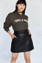 Urban Outfitters Silence + Noise Belted Vegan Leather Mini Skirt