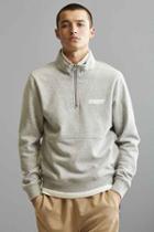 Urban Outfitters Stussy Nylon Panel Mock Neck Sweatshirt,grey,xl
