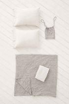 Urban Outfitters T-shirt Heathered Jersey Duvet Snooze Set,grey,full/queen
