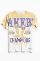 Urban Outfitters Mitchell & Ness Los Angeles Lakers Cut To The Basket Tee,yellow,m