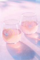 Urban Outfitters Rainbow Stemless Wine Glasses Set,multi,one Size
