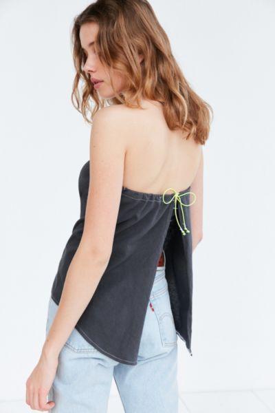 Silence + Noise Dev Apron Strapless Top