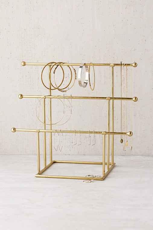 Urban Outfitters Emilia Tiered Jewelry Stand,gold,one Size