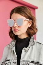 Urban Outfitters Quay Paradiso Oversized Sunglasses,pink,one Size