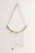 Urban Outfitters Curved Bar Hanging Jewelry Organizer,silver,one Size