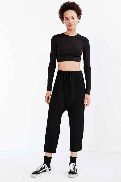 Urban Outfitters Silence + Noise Marny Drop-yoke Pant,black,l