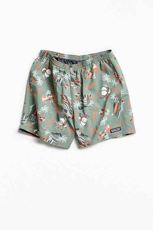 Urban Outfitters Patagonia 5 Printed Baggies Short,green Multi,xs