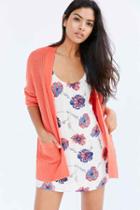 Urban Outfitters Bdg Parker Cardigan,coral,xs